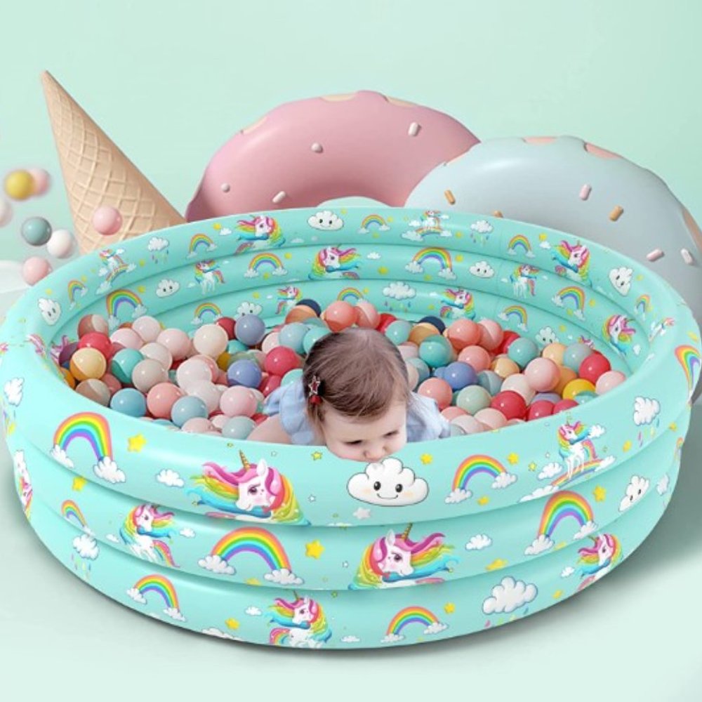 59" - Inflatable Kiddie Pool - Swimming Pool - Ball Pit - Wading Pool - Picture 3 of 7